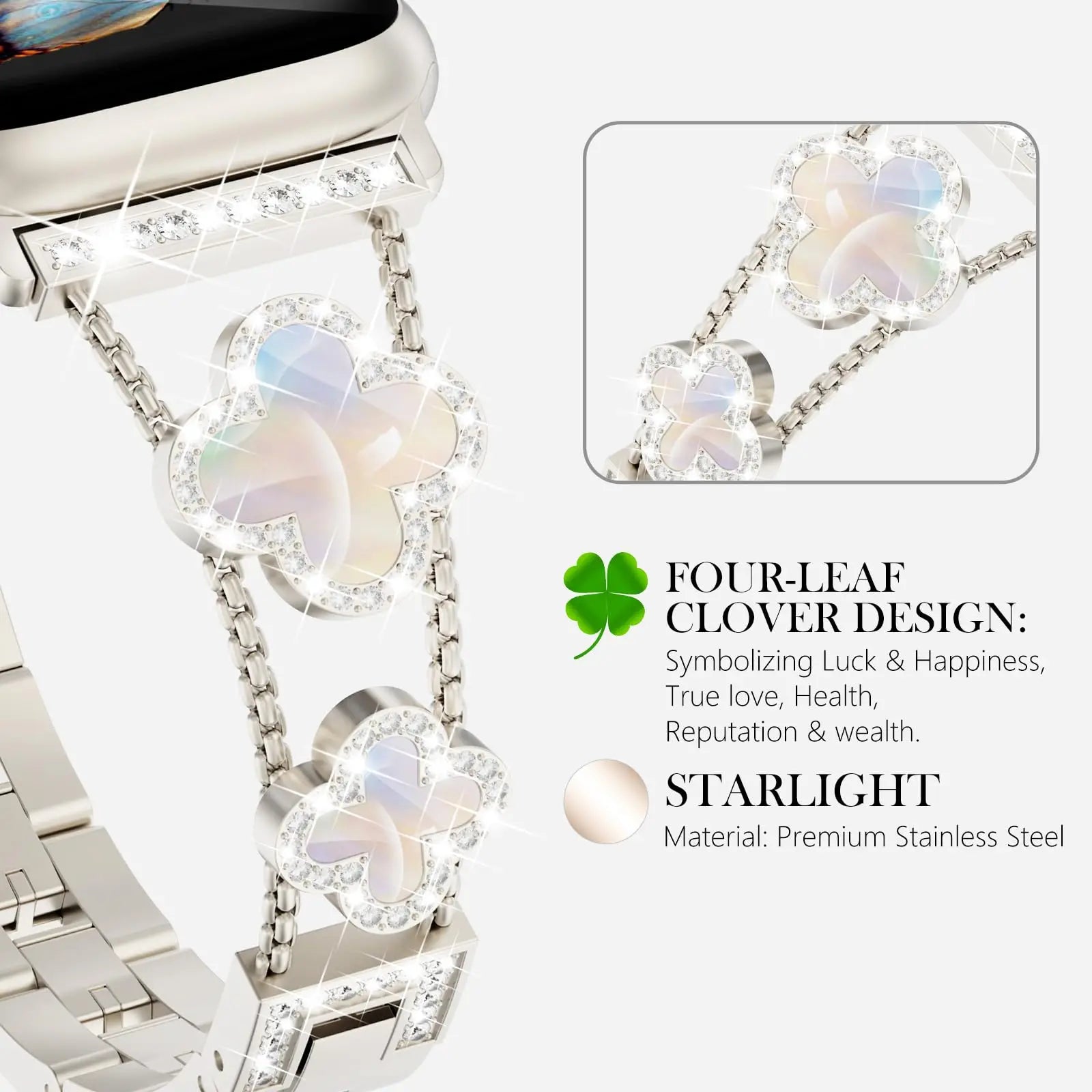 Apple Watch Diamond Metal Band - Elegant Stainless Steel Strap