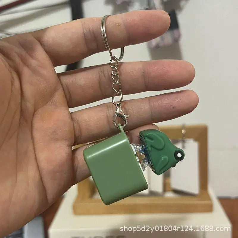 Rechargeable Fidget Clicker Keychain | LED Sound Croaking Duck