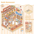 Cute 3D Stereoscopic Landscape Stickers | Mini Scene Sticker Set