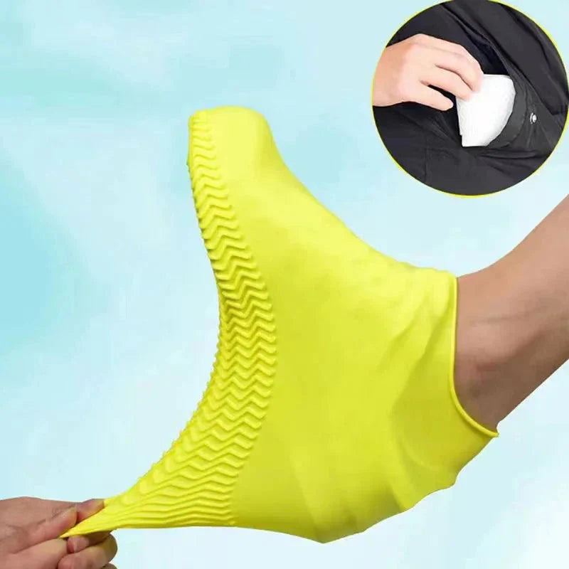 Reusable Silicone Waterproof Shoe Covers – Non-Slip Rain Boot Overshoes
