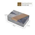 DecorBites™ Grey Marble Pattern Leather Storage Box Jewelry Container Desktop Organizer