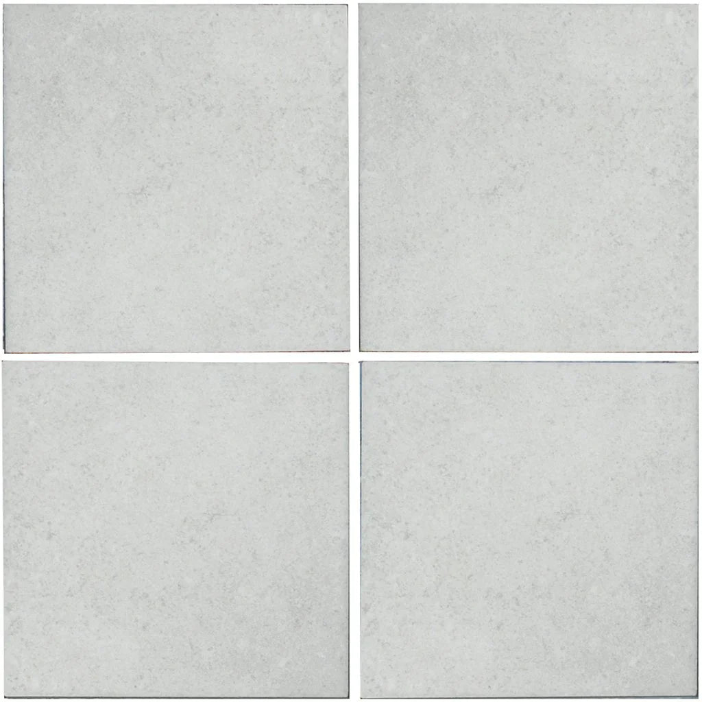 Porcelain Pool Tile Bianco 6x6 Matte Finish Stone Like Texture District Collection