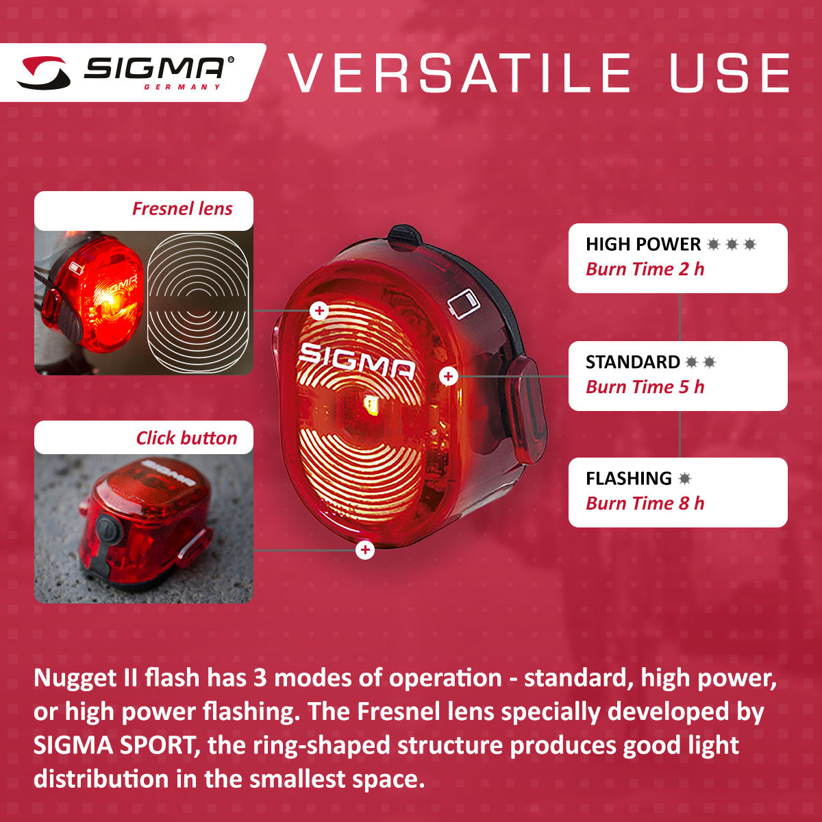 SIGMA Light - BUSTER 100, Power Light w/ optional NUGGET II Flash