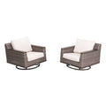 2 Beaufort Wicker Swivel Rocking Chair