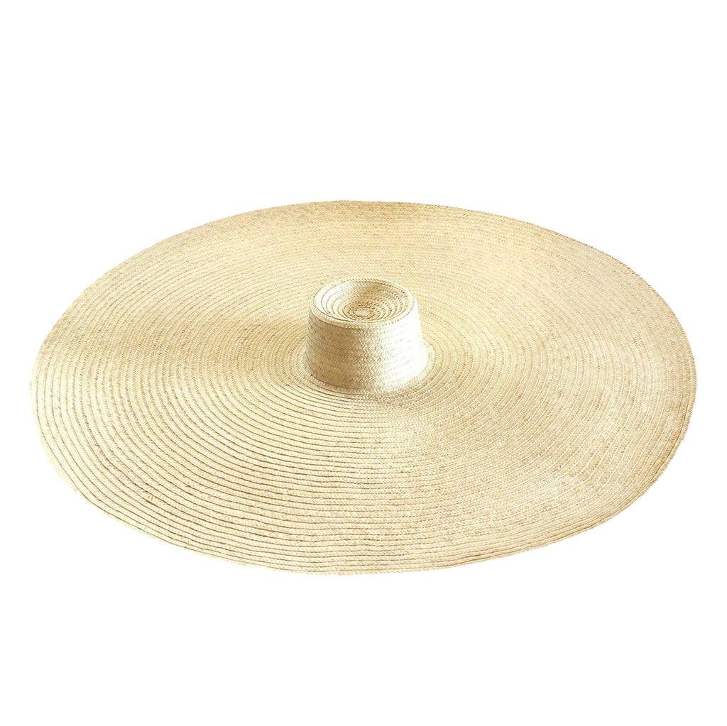 The Solana Oversized Straw Hat in Natural Beige