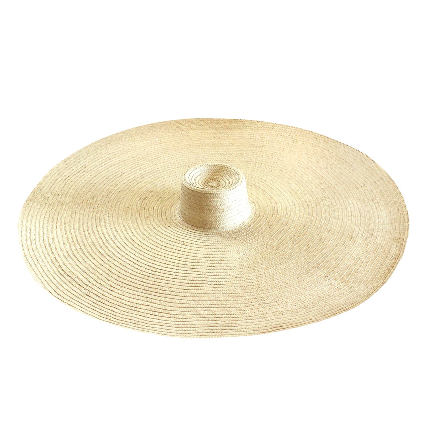 The Solana Oversized Straw Hat in Natural Beige