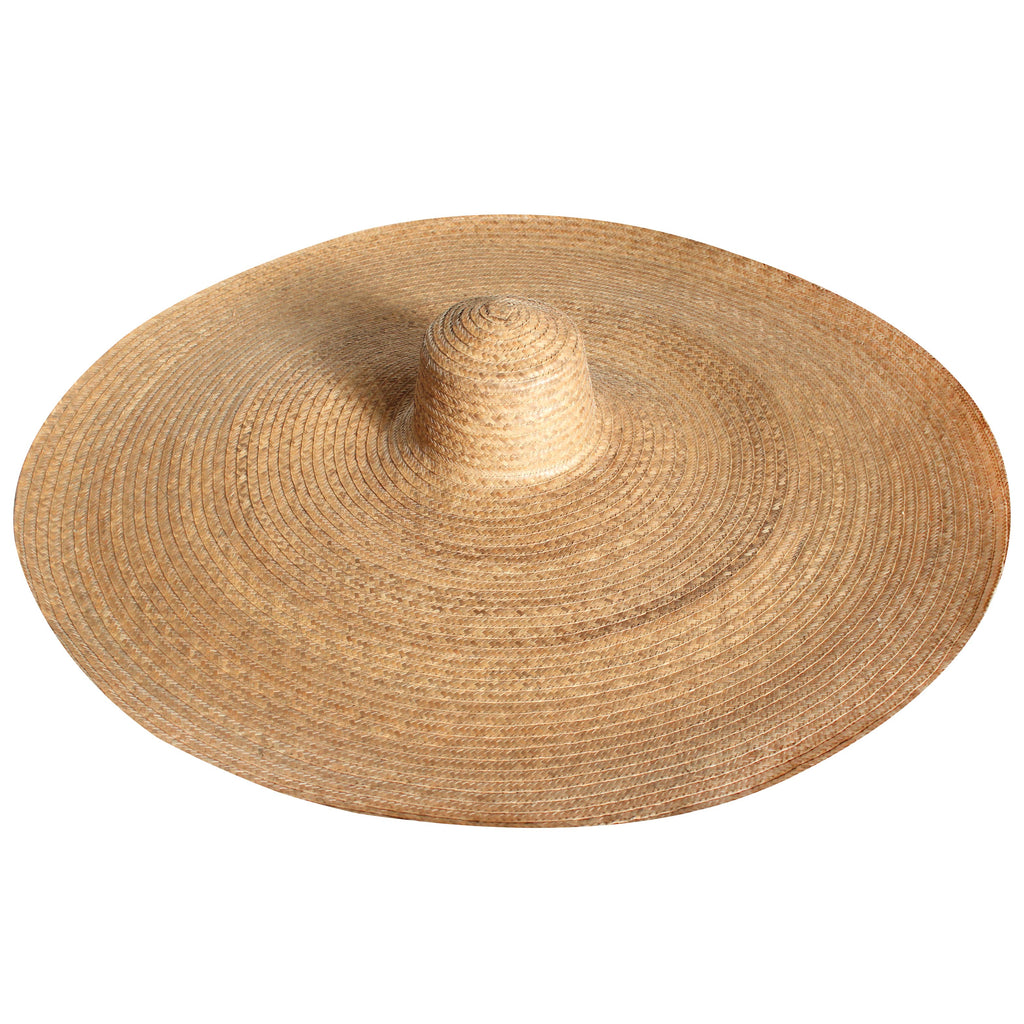 The Solana Oversized Straw Hat In Toasted Beige