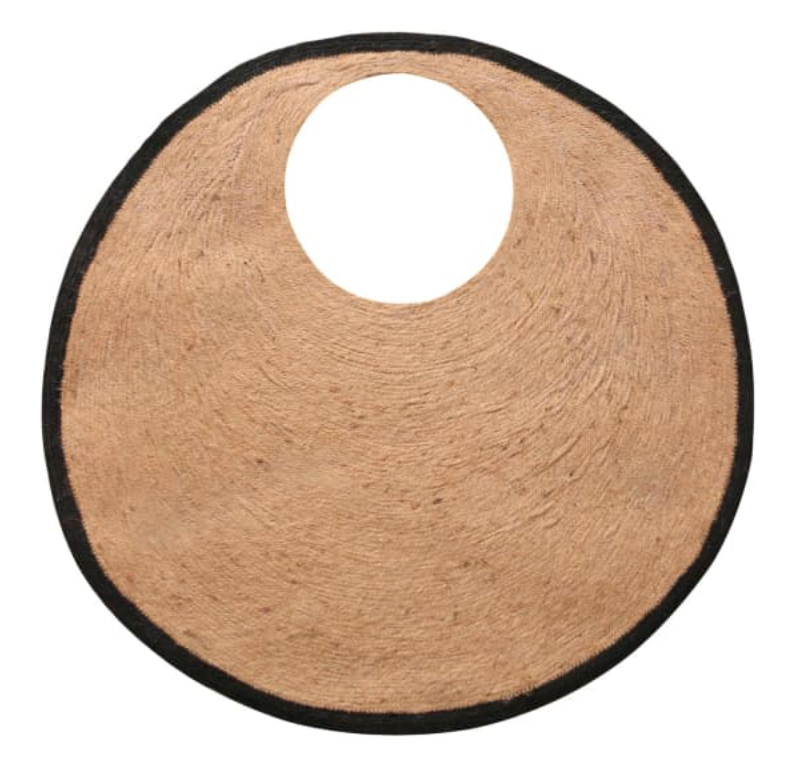 The Solo Halo Jute Bag In Black X Natural