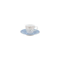 Silver Rain Espresso Cup + Saucer (Set of 4)