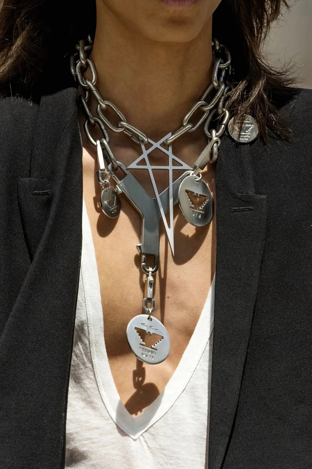 Metal Street Style Necklace Set
