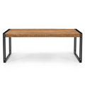 Reclaimed Mango Wood Dining Table with Metal Legs