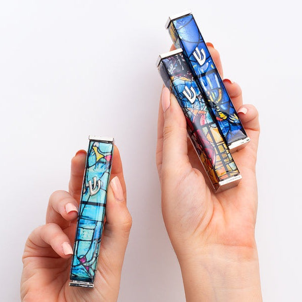 Decorative Stainless Steel Mezuzah Case – Chagall Series