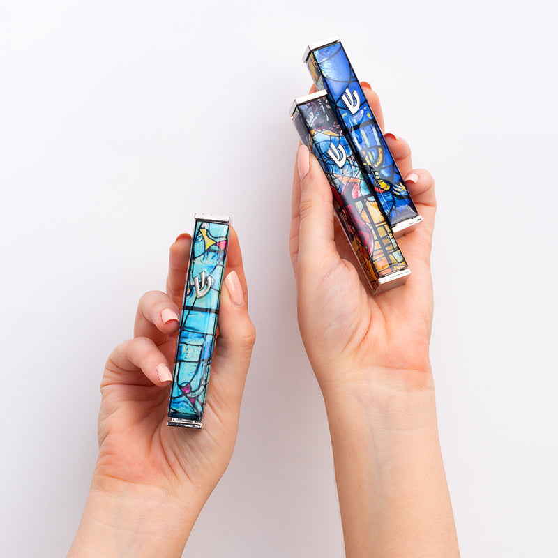 Elegant Mezuzah in Chagall Windows Design – Chagall Series