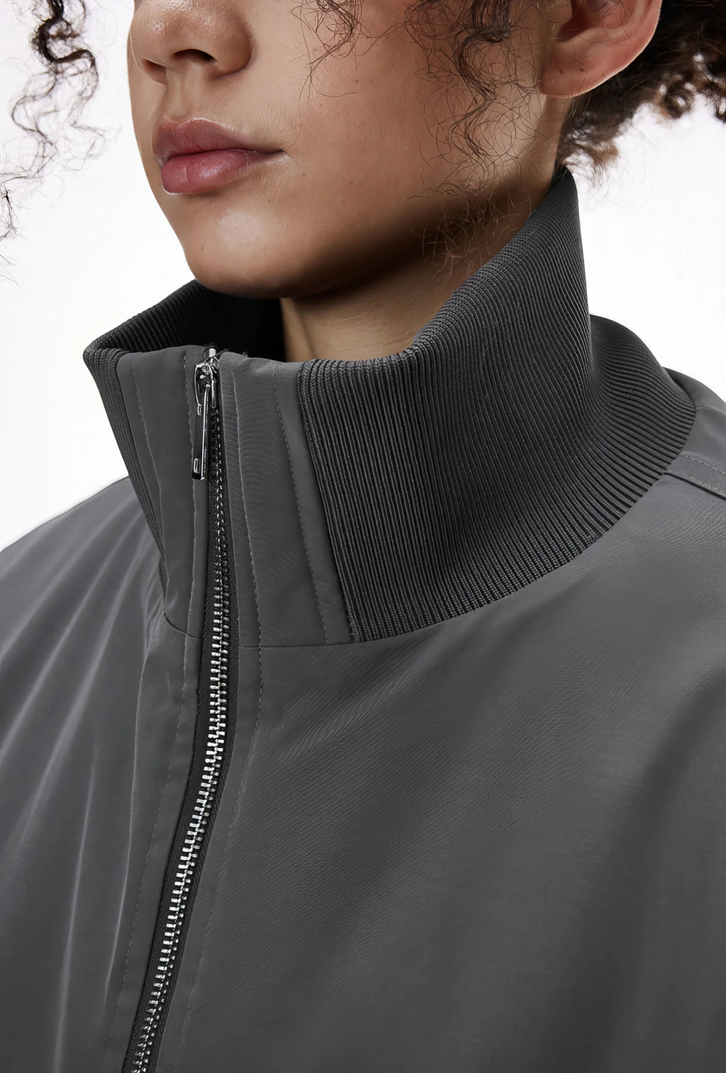 Unisex Stand Collar Cotton Flight Jacket for Casual Wear