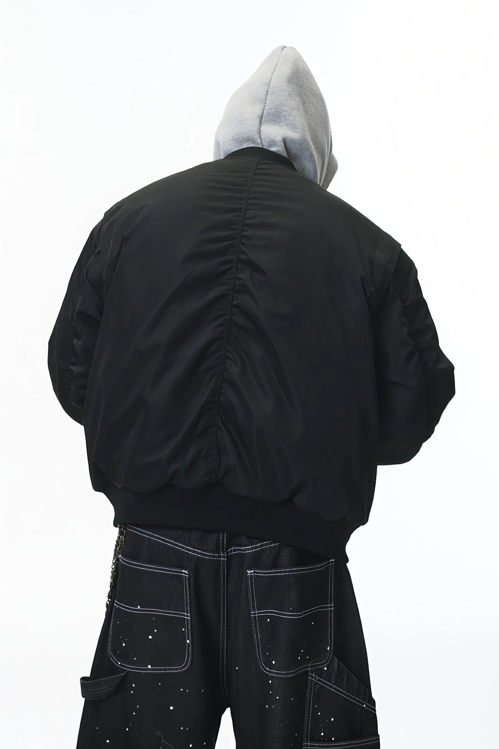 Unisex Detachable Layered Baseball Hoodie Jacket
