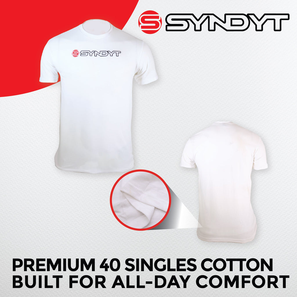 SYNDYT Short Sleeve Unisex T-Shirt White