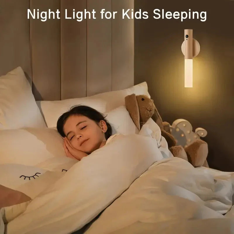 Smart Motion Sensor Night Light – Rechargeable LED Wall Lamp