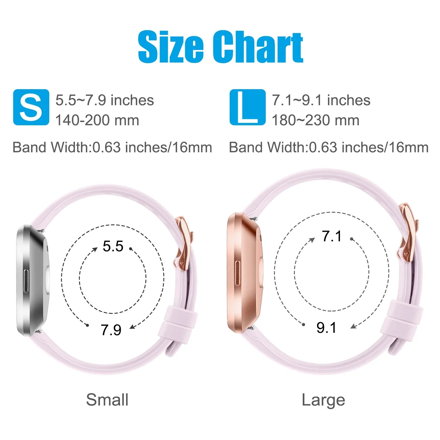 Silicone Fitbit Versa & Sense Bands