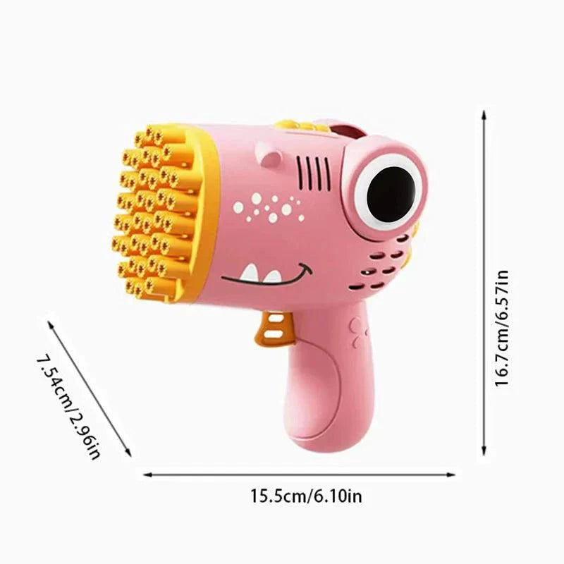 40 Hole Dinosaur Bubble Handheld Bubble Machine Electric Bubble Gun Outdoor Wedding Party Toy