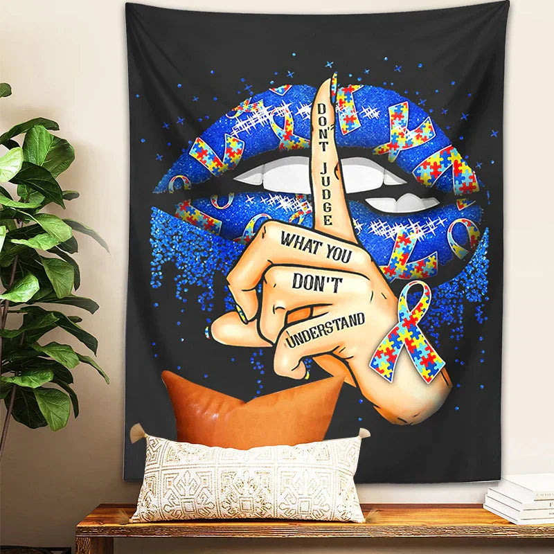 DecorBites™ Abstract Psychedelic Tapestry Wall Hanging Hippie Boho Art Home Decor