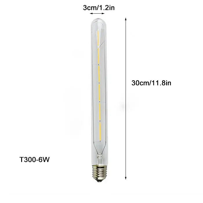 DecorBites™ LED Filament Tubular Edison Bulb 6000K T10 T185 T225 T30 T300 4W 6W 8W