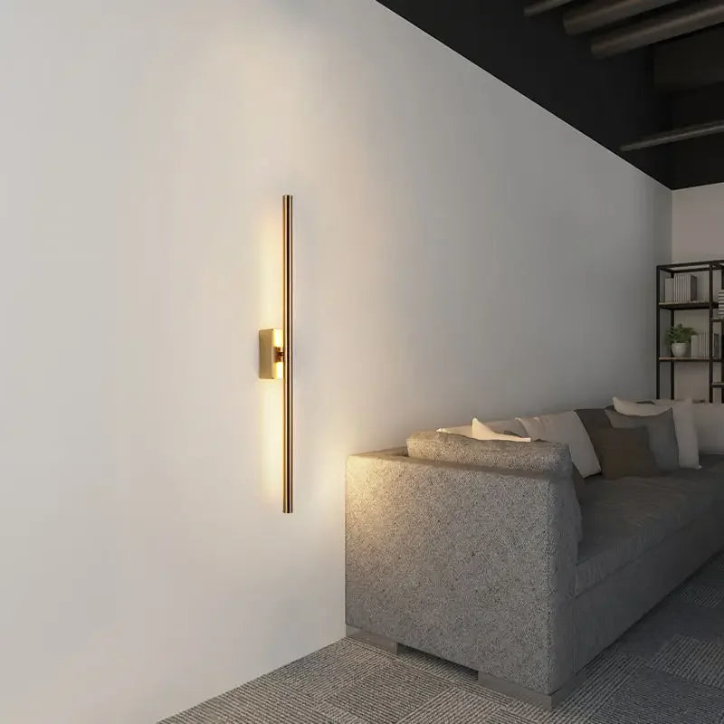 DecorBites™ Brass Gold LED Sconce Wall Light - Modern Nordic Design