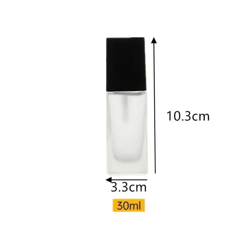 Empty Pump Bottle Glass Liquid Foundation Container | Refillable 15/30ml Travel Bottle