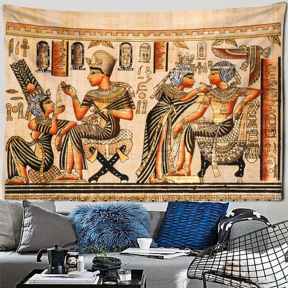 DecorBites™ Egyptian Pharaoh Tapestry Wall Hanging - Boho Hippie Home Decor