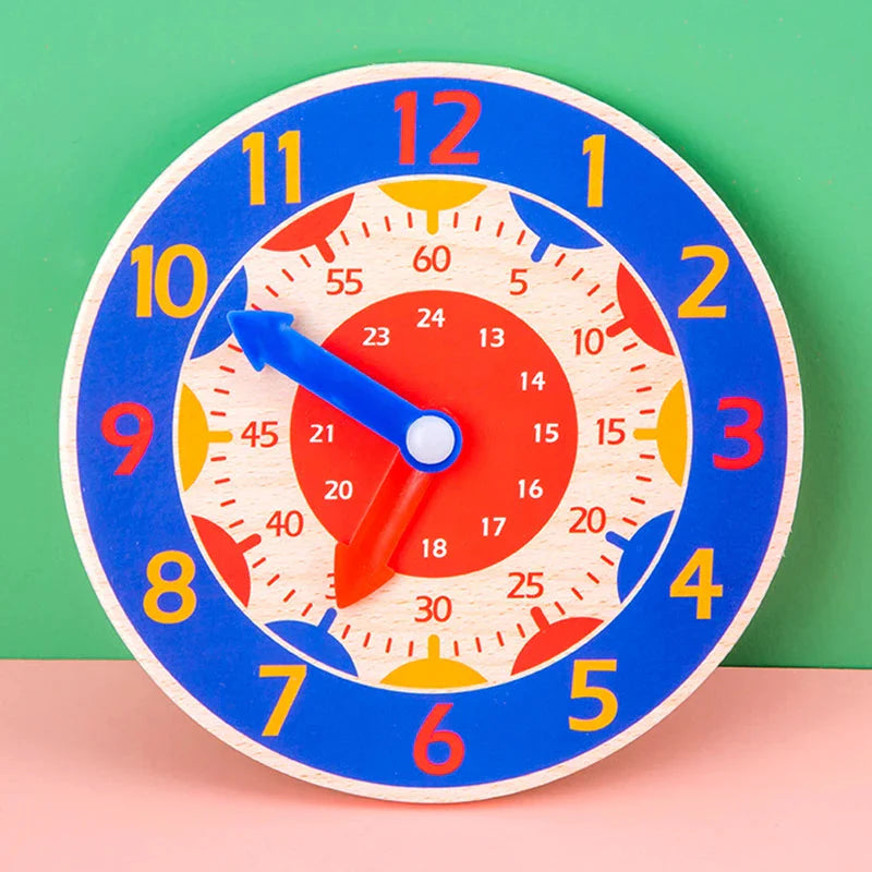 Montessori Wooden Clock Time Learning Toy