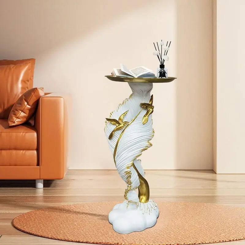 "DecorBites™ Feather Floor Decoration for Living Room, TV Cabinet, Sofa & Housewarming"