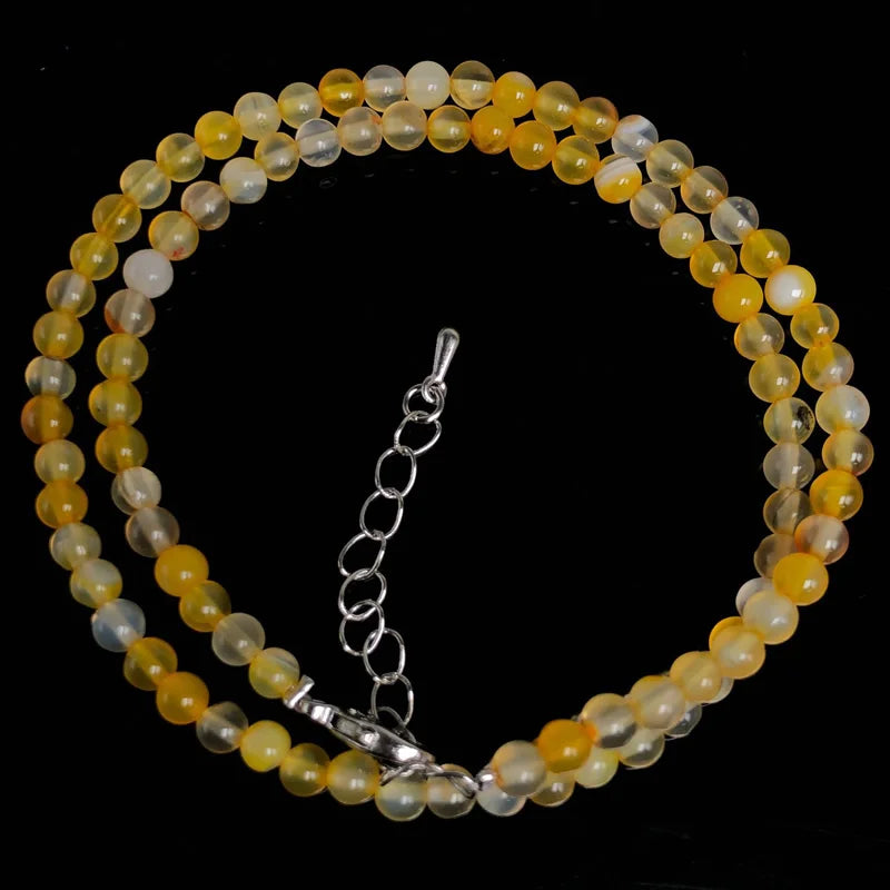 2025 Natural Stone Crystal Choker Necklace | 4mm Bohemian Adjustable Choker