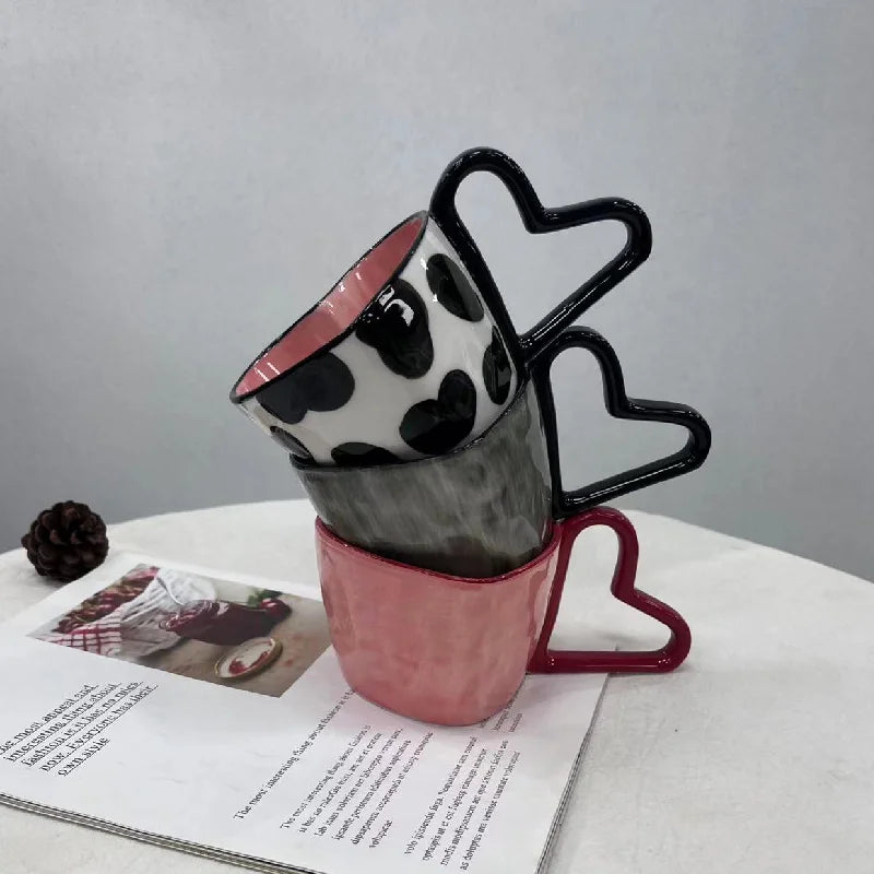 DecorBites™ Heart Shape Ceramic Coffee Mug - 10oz Unique Design and Lovely Gift