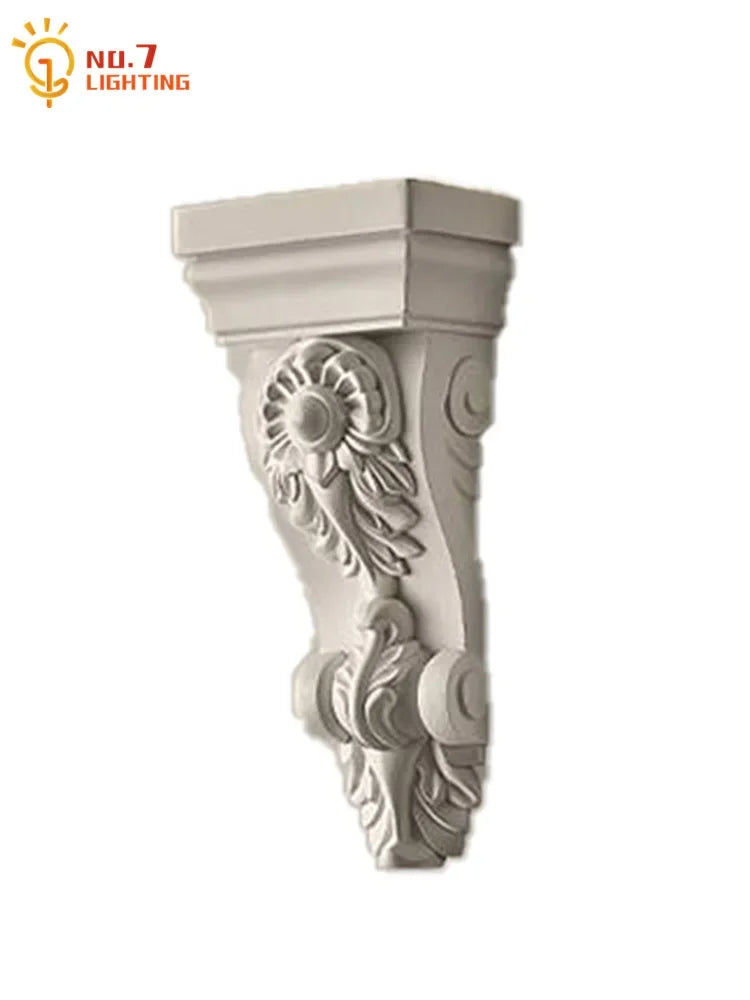 DecorBites™ Cream Resin Wall Lamp LED E27 for Classical Living Spaces