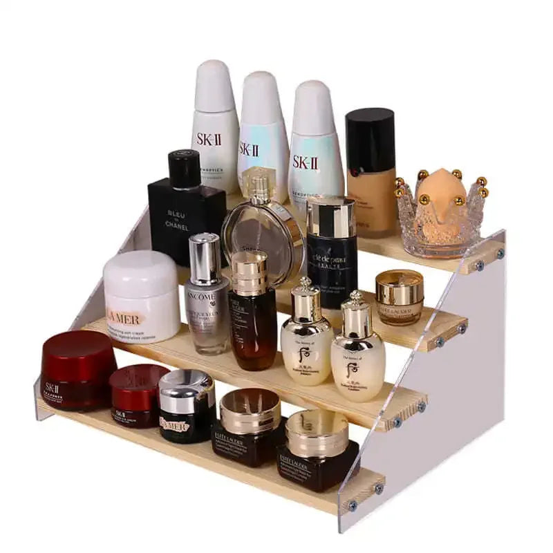 DecorBites™ Acrylic Makeup Organizer Display Stand - 5 Layer Clear Cosmetic Holder