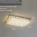 DecorBites™ Crystal LED Ceiling Light | Color Changeable Square Silver | Rectangular Chrome Stainless Steel