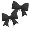 2-Pack Matte Black Bow Aluminum Foil Balloons | Bow-Themed Party Decor