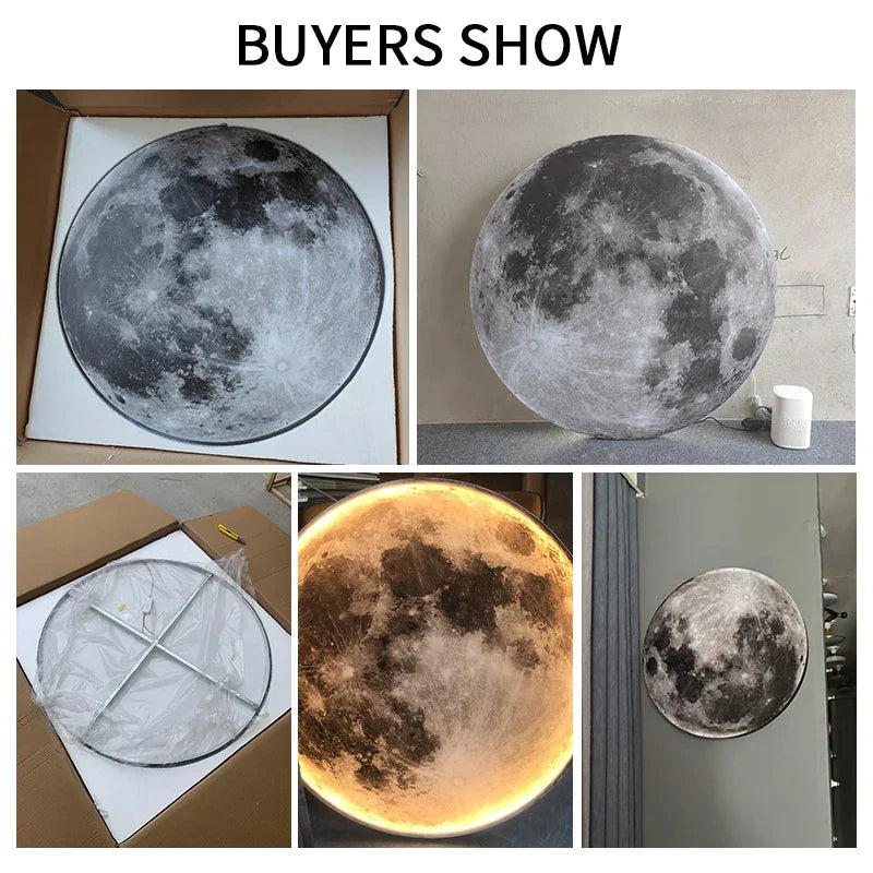 DecorBites™ Creative Moon Earth LED Wall Lamp for Modern Living Spaces