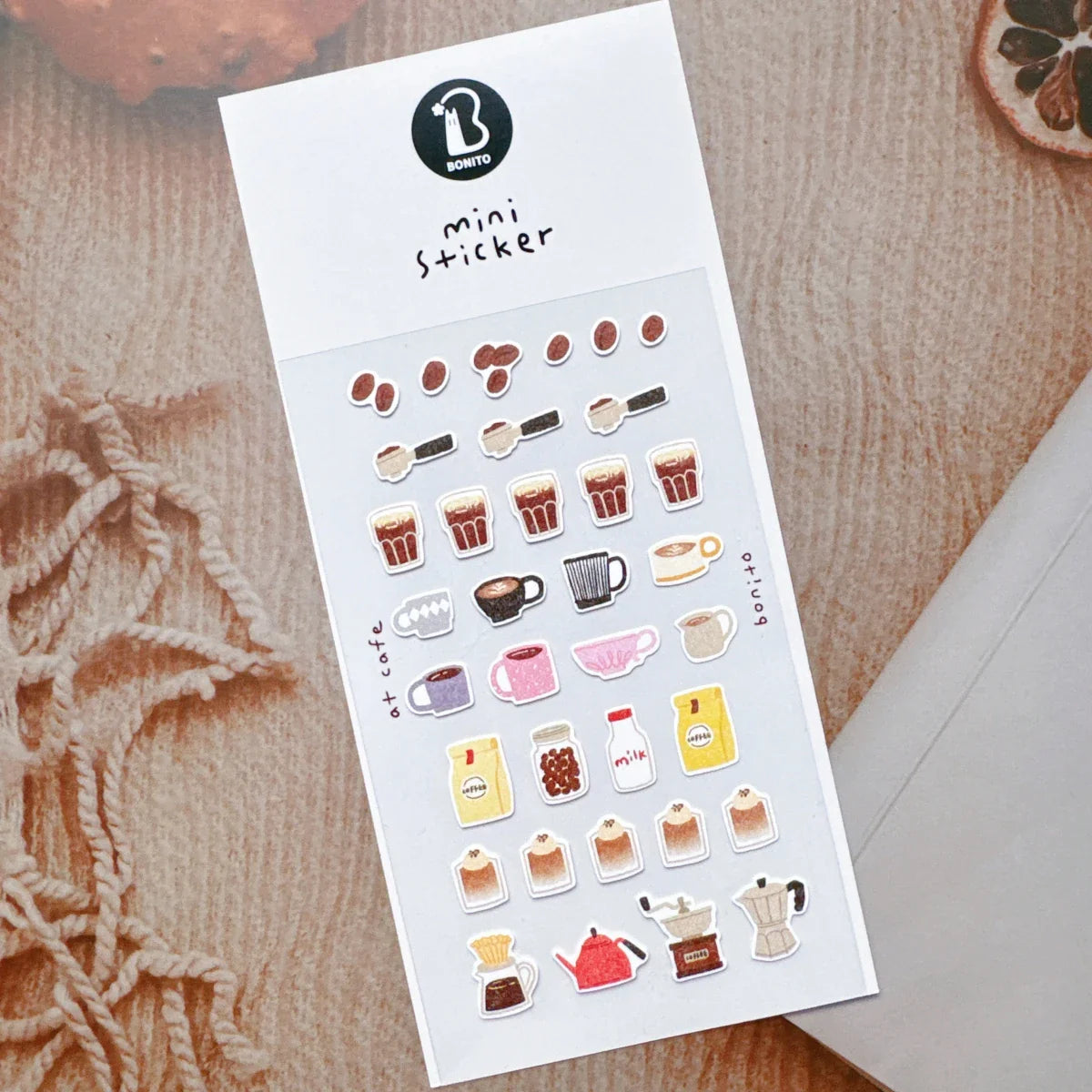 Mini Coffee Cartoon Stickers for Scrapbooking and DIY Journal | Cute Stationery Set