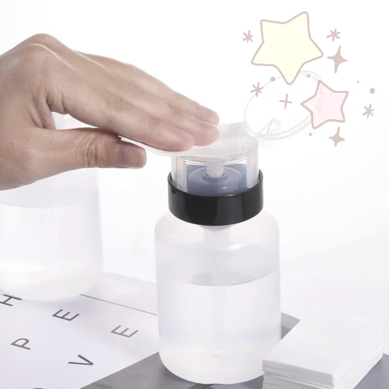 60ml 150ml 180ml 250ml Empty Pump Dispenser Bottle | Refillable UV Gel Polish Remover Container
