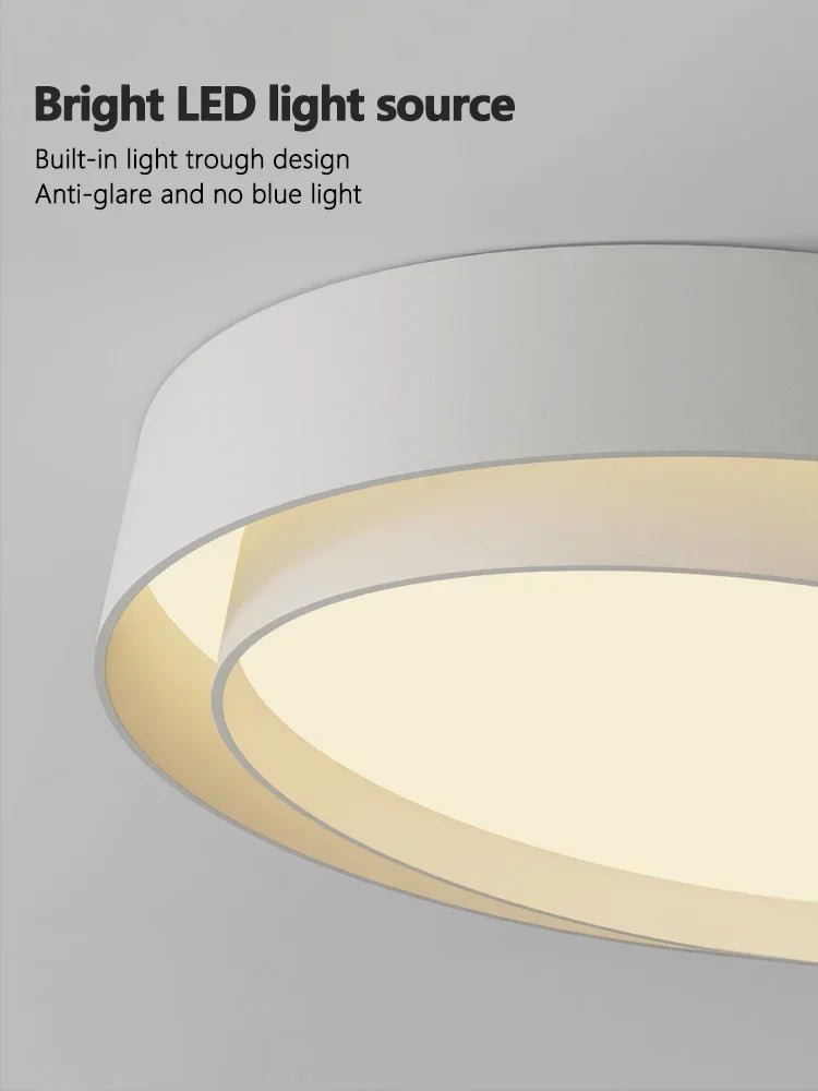 DecorBites™ LED Ceiling Light Modern Minimalist Indoor LightingFixture White Black Grey