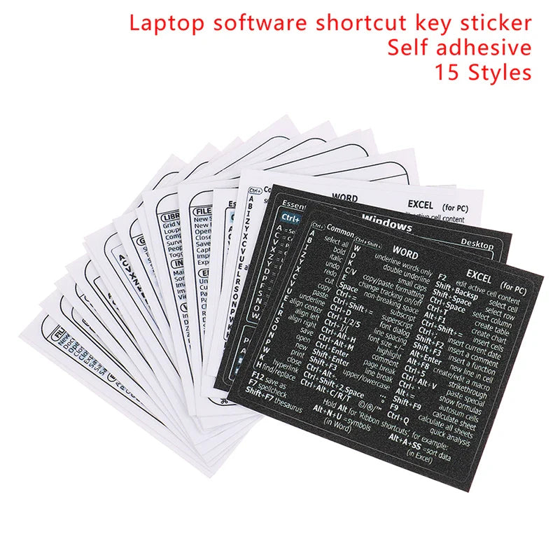 Windows PC Keyboard Shortcut Sticker | Quick Reference Decal for Laptop Desktop