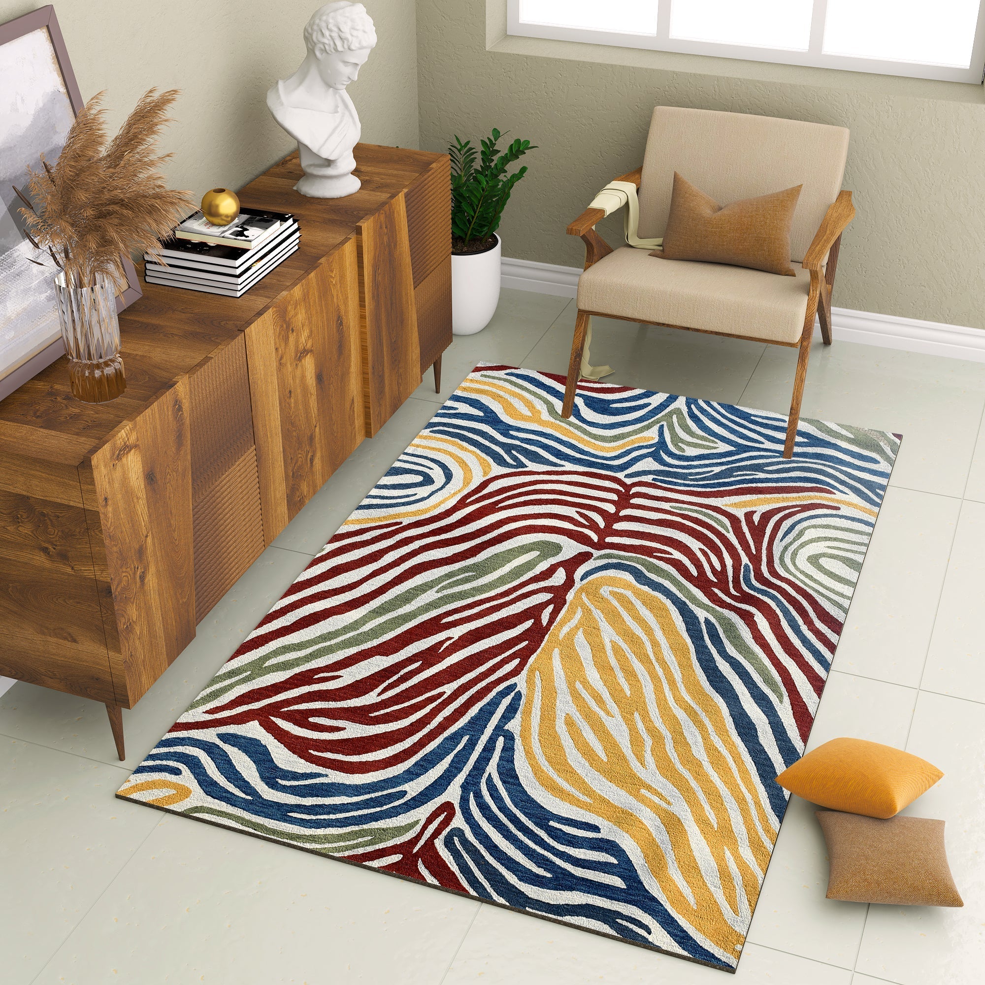 Premium Hand-Tufted Rug Made of 100% Wool  - Savanna - 5x8 Feet