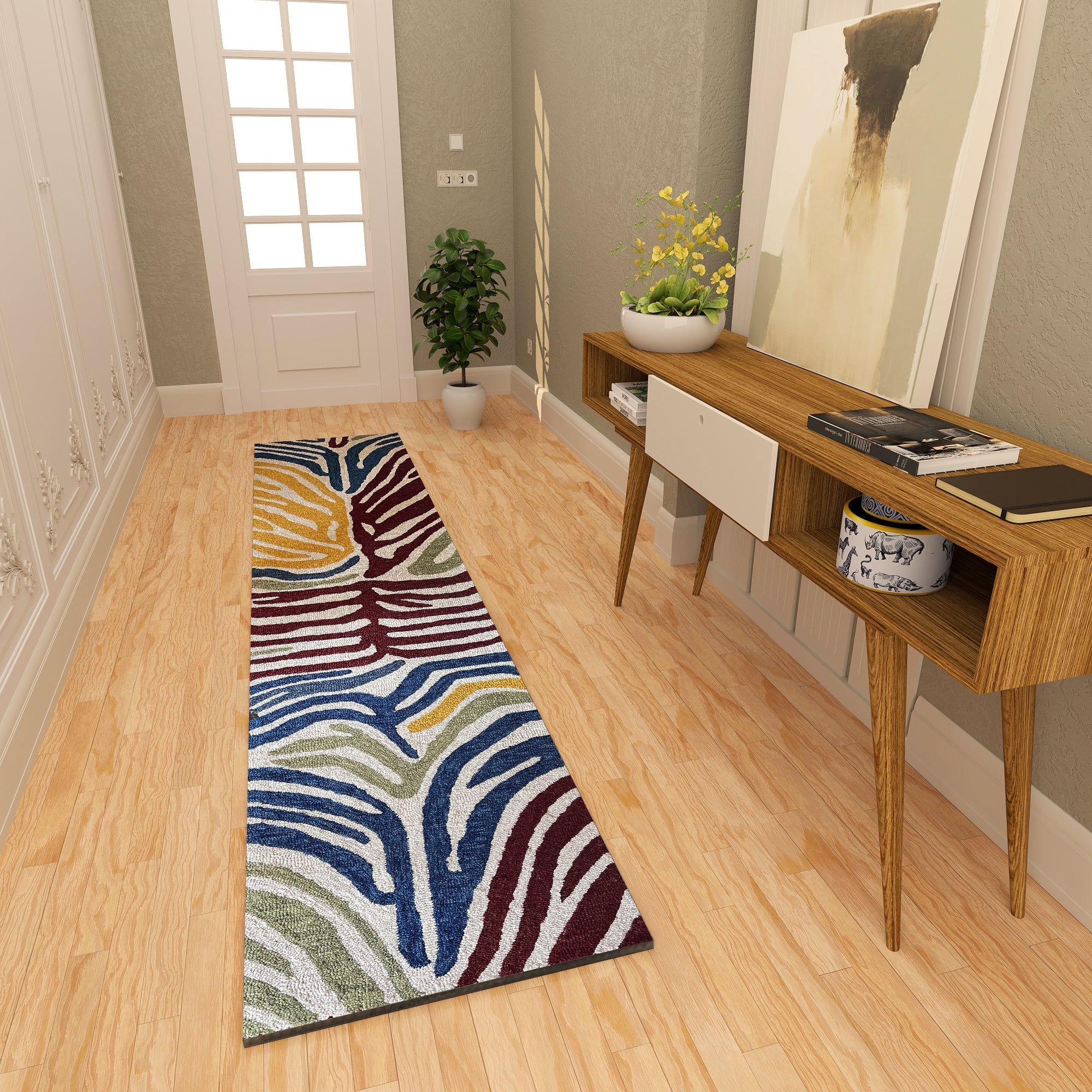 Premium Hand-Tufted Rug Made of 100% Wool  - Savanna - 2x6 Feet