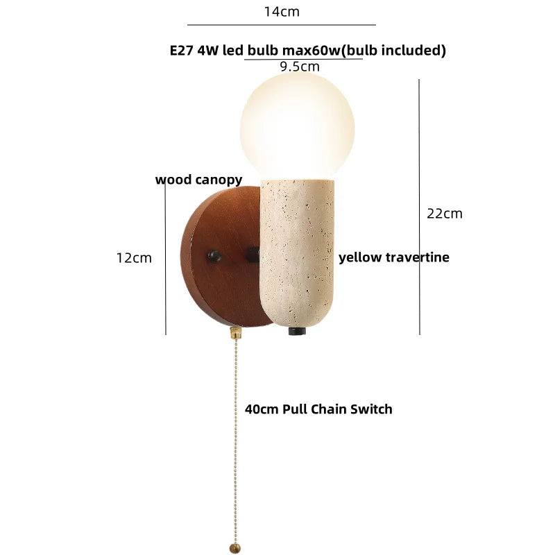 DecorBites™ Copper LED Wall Light Fixture Nordic Modern Plug In Bedside Lamp