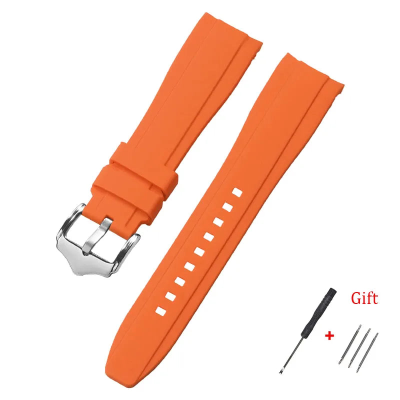 COROS Bands Silicone Watch Band Curved End Waterproof Rubber Strap