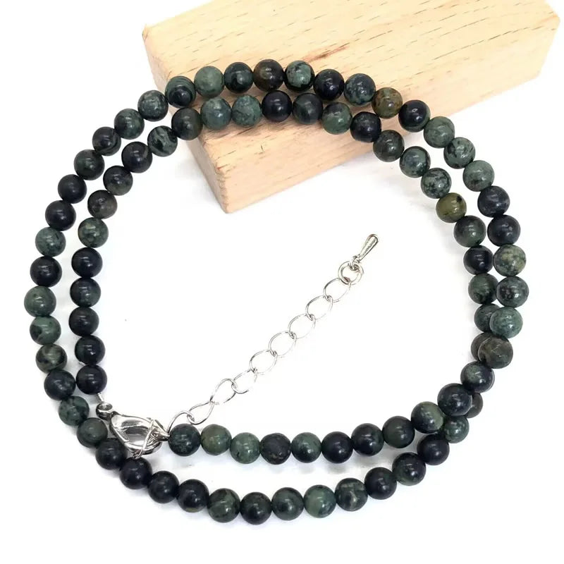 2025 Natural Stone Crystal Choker Necklace | 4mm Bohemian Adjustable Choker