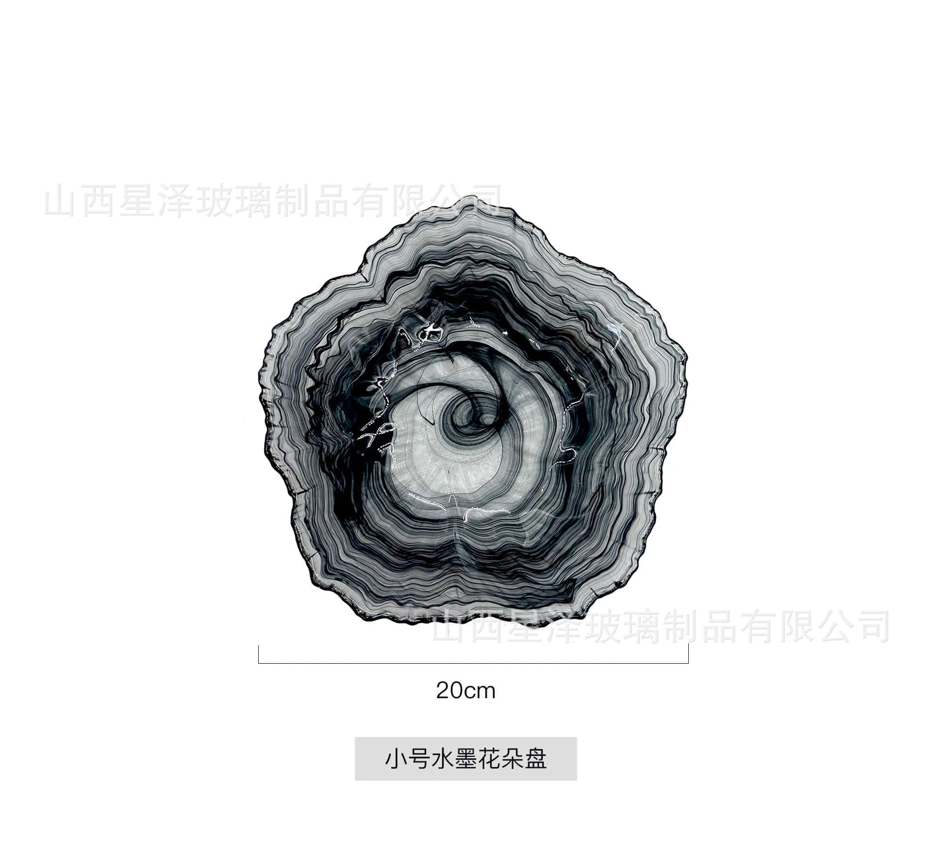 DecorBites™ Elegant Flower Glass Plate Dinner Pearl Fruit Snack Jewelry Trinket Dish
