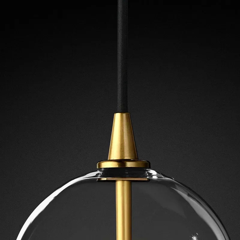 DecorBites™ Gold Metal Globe Pendant Light with LED G4 Bulb for Dining Room
