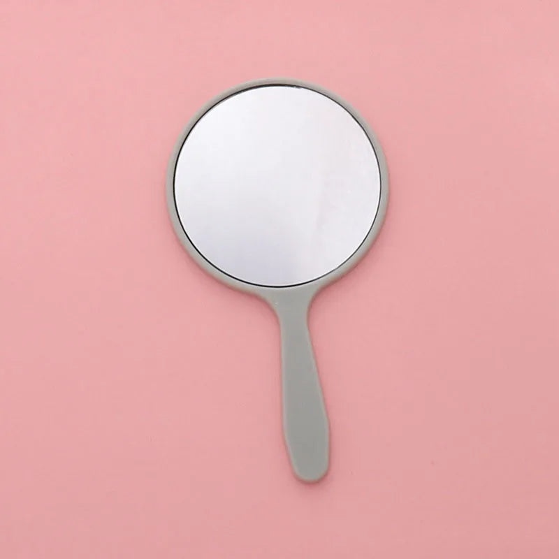 Handheld Portable Round Makeup Mirror | Compact Vanity Mirror for Travel