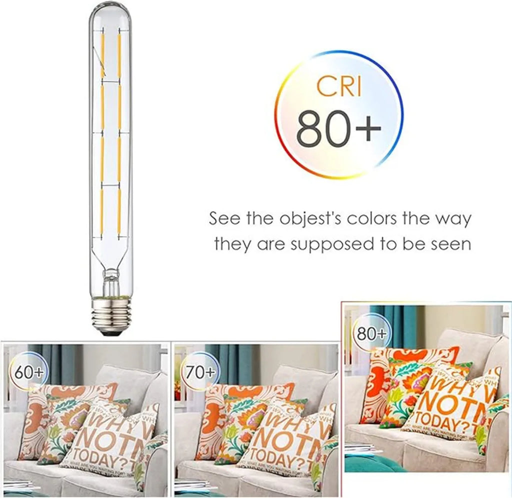DecorBites™ LED Filament Tubular Edison Bulb 6000K T10 T185 T225 T30 T300 4W 6W 8W